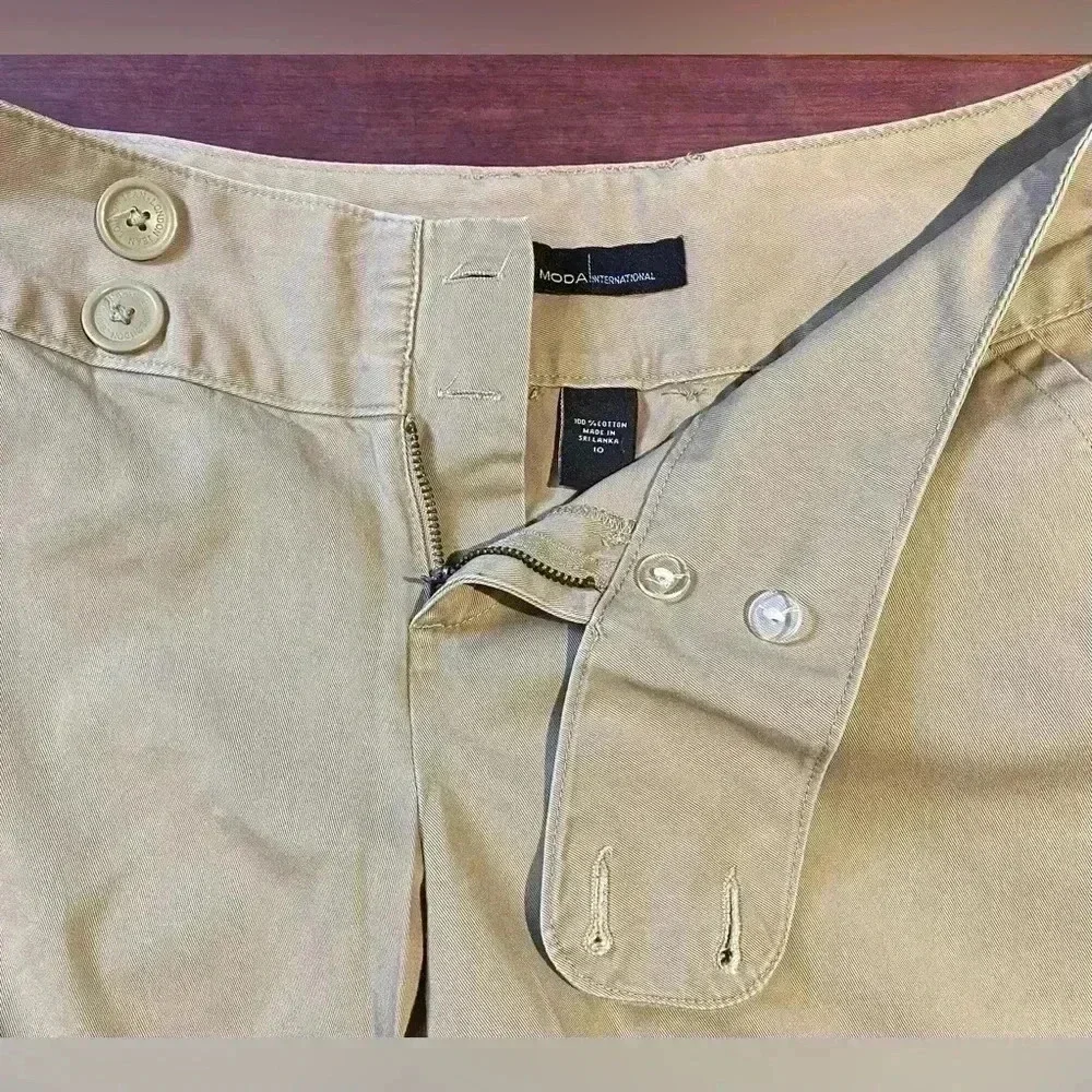 Victoria's Secret Moda International Tan Bermuda Shorts, 10 - Picture 4 of 7